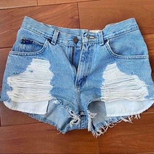 LF Furst of a kind distressed denim shorts